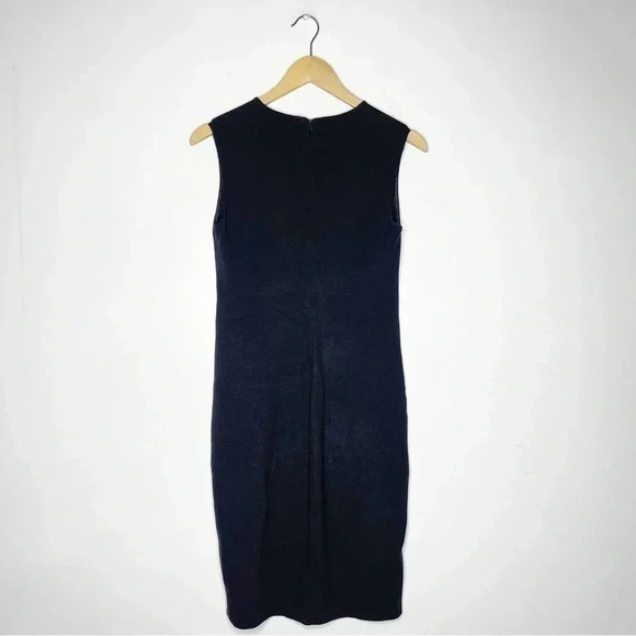 Vince High V-Neck Sheath Dress in Grey Size 2 - Picture 8 of 10